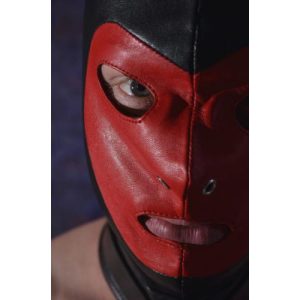 Capucha de cuero con collar