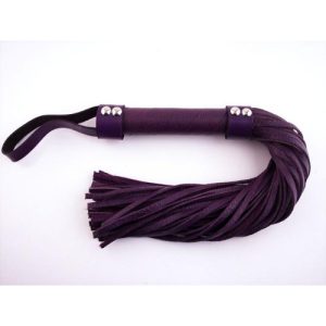 Flogger de cuero en color morado