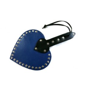 Pala de lujo en cuero  Heart Paddle color Azul