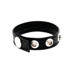 Anilla lujo para el pene ajustable en cuero